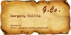 Gergely Csilla névjegykártya