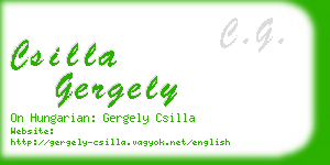 csilla gergely business card